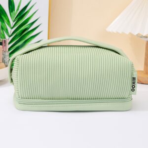 1pc Multifunction Green Portable Large Capacity Travel Storage Wash Bag Makeup Bag For Women Girls